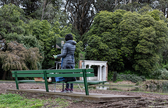 Artist at Lloyd Lake 1, GGP (Terry Scussel)