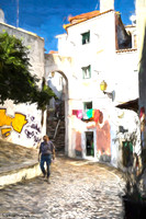 Alfama Street Scene 4 - Monet