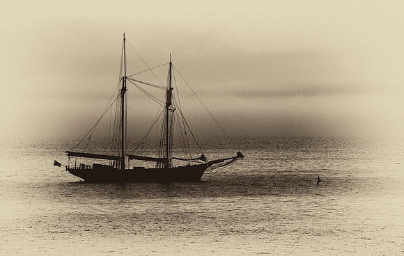 Tall Ship - St Ives antique