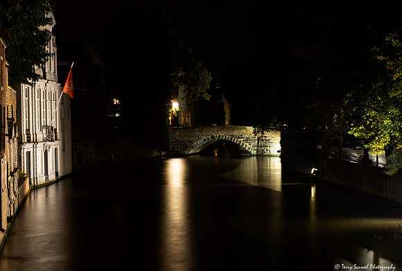 Rainy Night from Blinde-Ezelbrug - Brugge copy