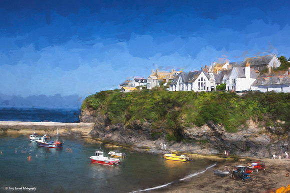 Port Isaac Harbour 2 , England (light Monet)