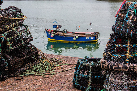 PZ40 Boat In St Ives Harbor 2