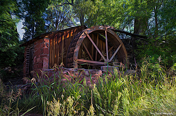 Water Wheel at Dumas Ditch - once upon a time