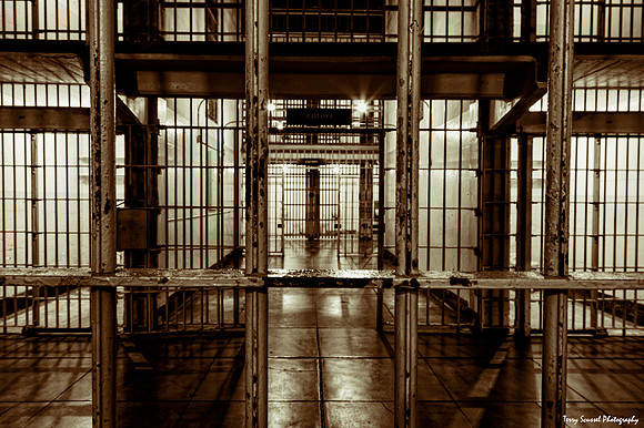 Cell Block C through B - Alcatraz Federal Penitentiary