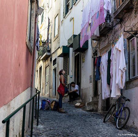 Waiting for the door to open, Alfama