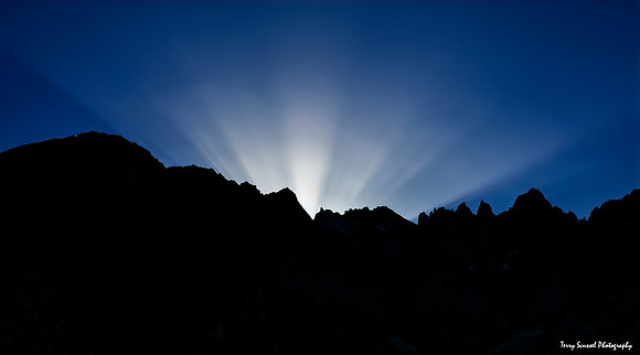 Sunset Rays over Mount Whitney