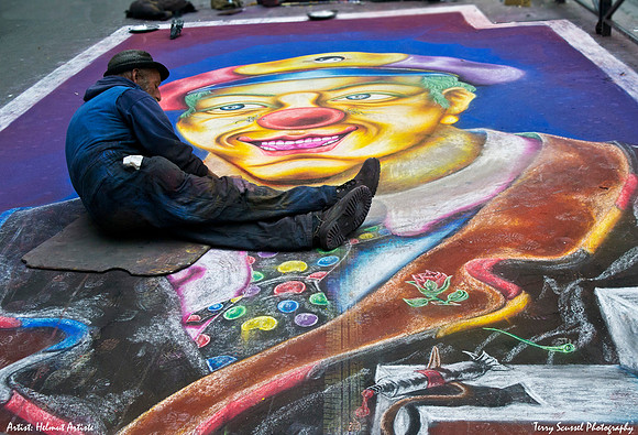 Helmut Artiste - Paris Sidewalk Artist -