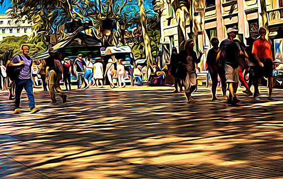 Las Ramblas, Barcelona - expressionism
