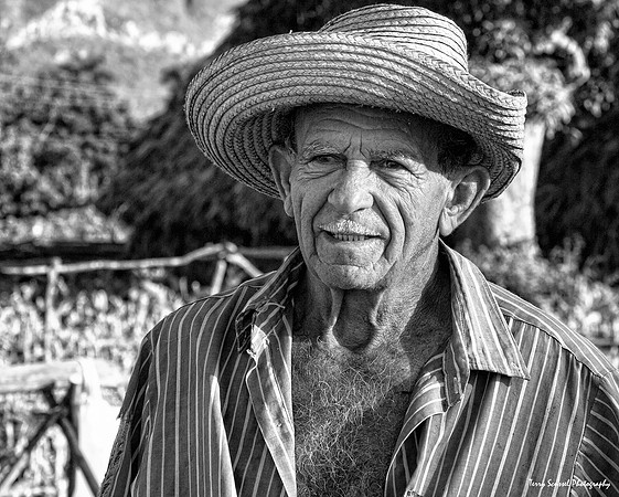 Vinales Tobacco Farmer 1 B&W