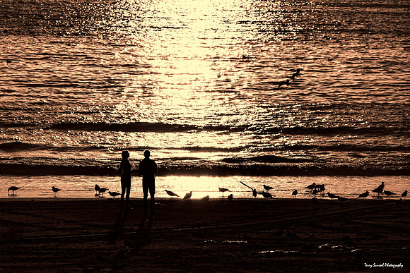 Last Light Silhouette at Costa de Caparica, Portugal