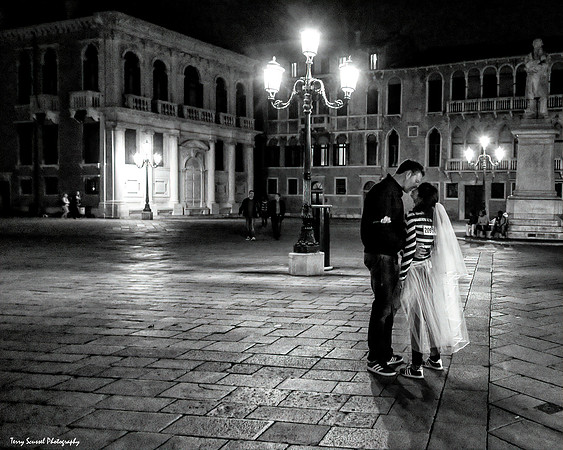 Tender Moment in Venice Piazza
