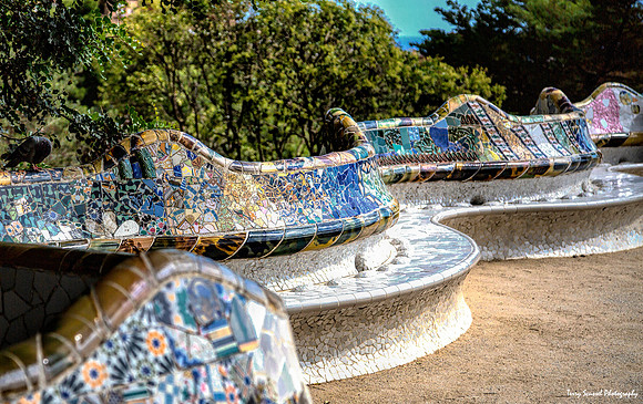 Mosaic Benches - Park Guell Barcelona