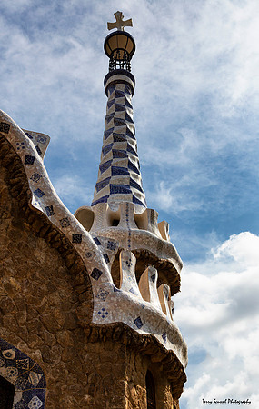 Parc Guell Mosaic Spire