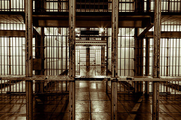 Cell Block C through B - Alcatraz Federal Penitentiary