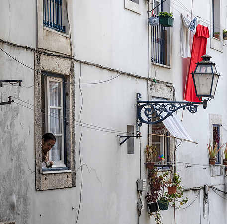 Alfama Woman in Window