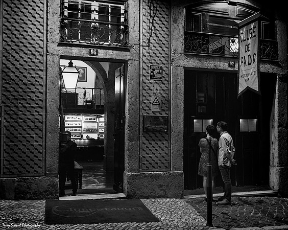 Waiting for Club Fado to open, Alfama Lisbon